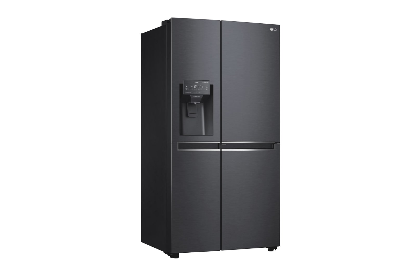 LG 625L Side by Side (Matte Black) - Energiklasse F, Vand-/isdispenser uden vandtilkobling, Smart Diagnosis™ med Wi-Fi, GSJ761MCZZ