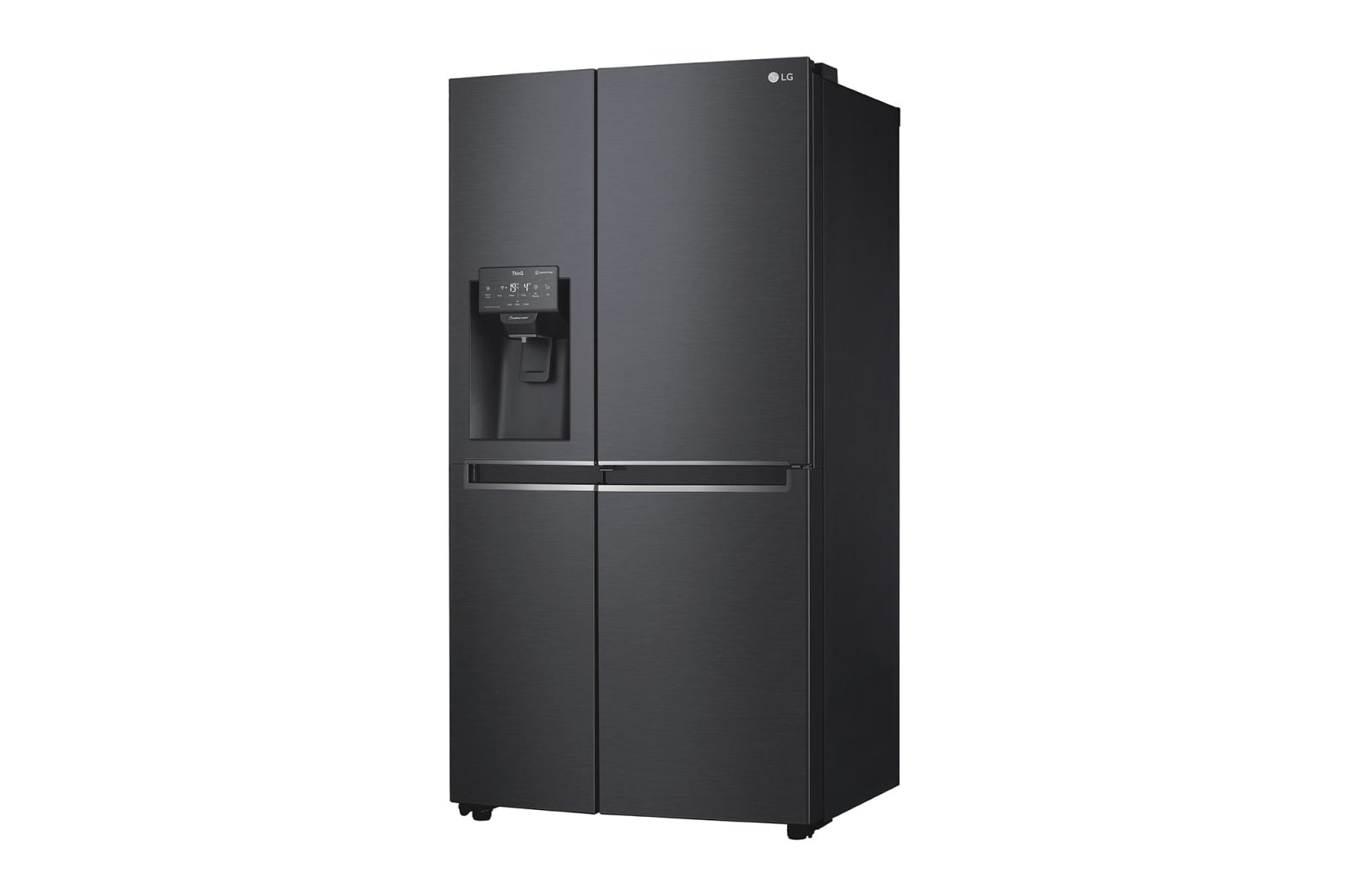 LG 625L Side by Side (Matte Black) - Energiklasse F, Vand-/isdispenser uden vandtilkobling, Smart Diagnosis™ med Wi-Fi, GSJ761MCZZ