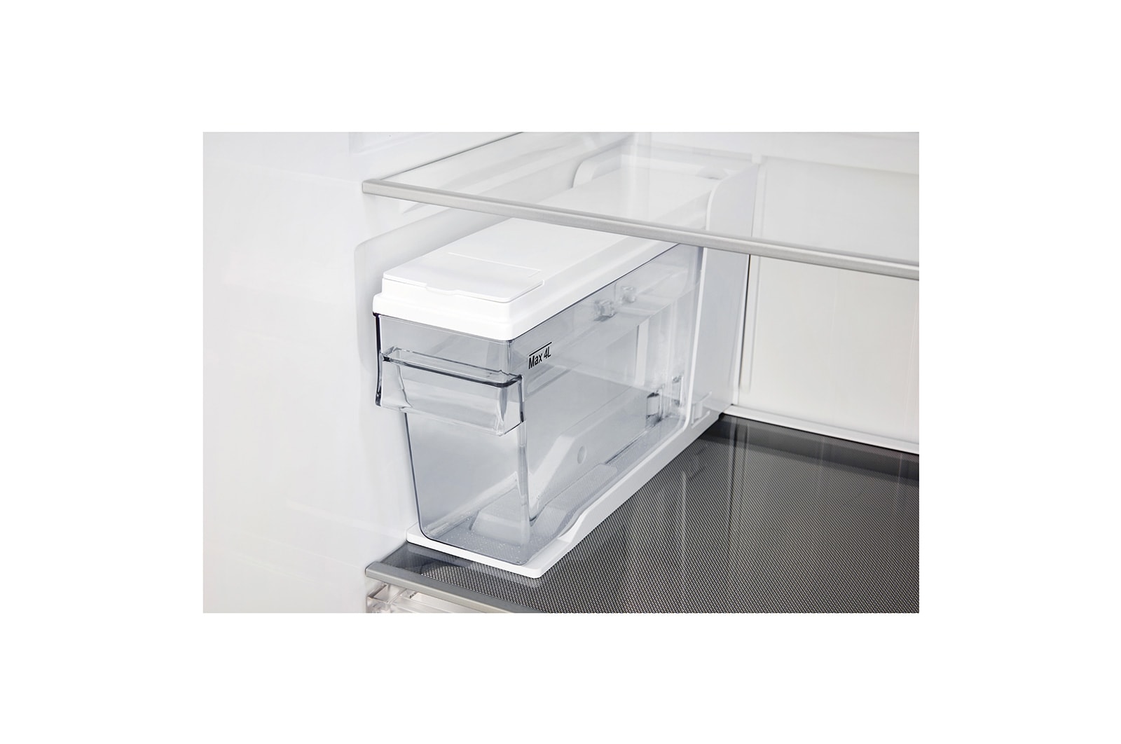 LG 625L Door in Door™ Side by Side (Shiny Steel) - Energiklasse E, Vand-/isdispenser uden vandtilkobling og Smart Diagnosis™ med Wi-Fi, GSJ761PZEE