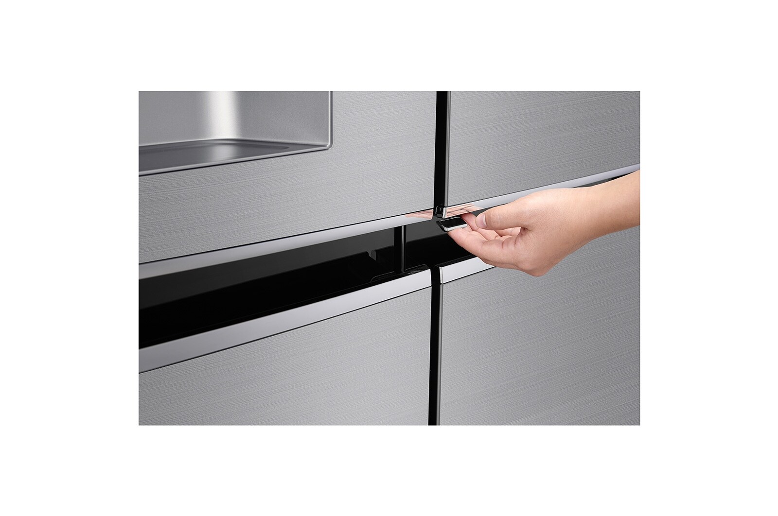 LG 625L Door in Door™ Side by Side (Shiny Steel) - Energiklasse E, Vand-/isdispenser uden vandtilkobling og Smart Diagnosis™ med Wi-Fi, GSJ761PZEE