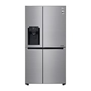 LG 625L Door in Door™ Side by Side (Shiny Steel) - Energiklasse E, Vand-/isdispenser uden vandtilkobling og Smart Diagnosis™ med Wi-Fi, GSJ761PZEE