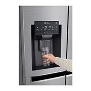 LG 625L Door in Door™ Side by Side (Shiny Steel) - Energiklasse E, Vand-/isdispenser uden vandtilkobling og Smart Diagnosis™ med Wi-Fi, GSJ761PZEE