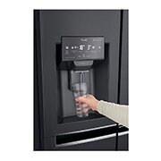 LG 625L Side by Side (Matte Black) - Energiklasse E, Vand-/isdispenser med vandtilkobling, Smart Diagnosis™ med Wi-Fi, GSJ960MCCZ