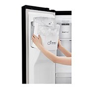 LG 625L Side by Side (Matte Black) - Energiklasse E, Vand-/isdispenser med vandtilkobling, Smart Diagnosis™ med Wi-Fi, GSJ960MCCZ