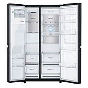 LG 625L Side by Side (Matte Black) - Energiklasse E, Vand-/isdispenser med vandtilkobling, Smart Diagnosis™ med Wi-Fi, GSJ960MCCZ