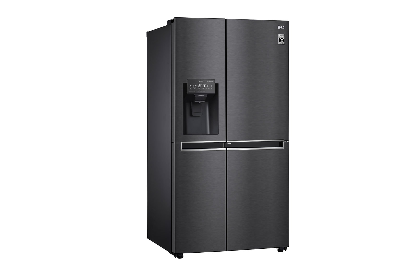 LG 625L Side by Side (Matte Black) - Energiklasse E, Vand-/isdispenser med vandtilkobling, Smart Diagnosis™ med Wi-Fi, GSJ960MCCZ