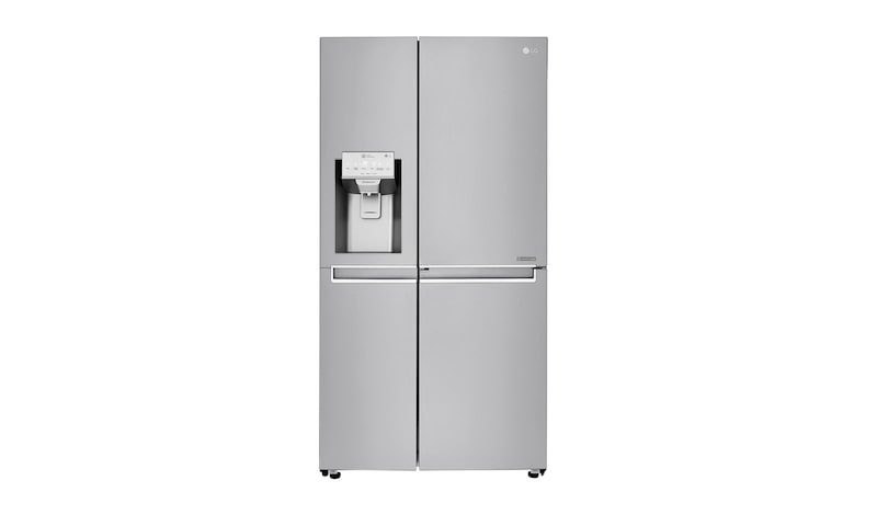 LG 625L Side by Side (Noble Steel) Energiklasse F, Vand-/isdispenser med vandtilkobling, Smart Diagnosis™ med Wi-Fi, GSJ960NSTZ
