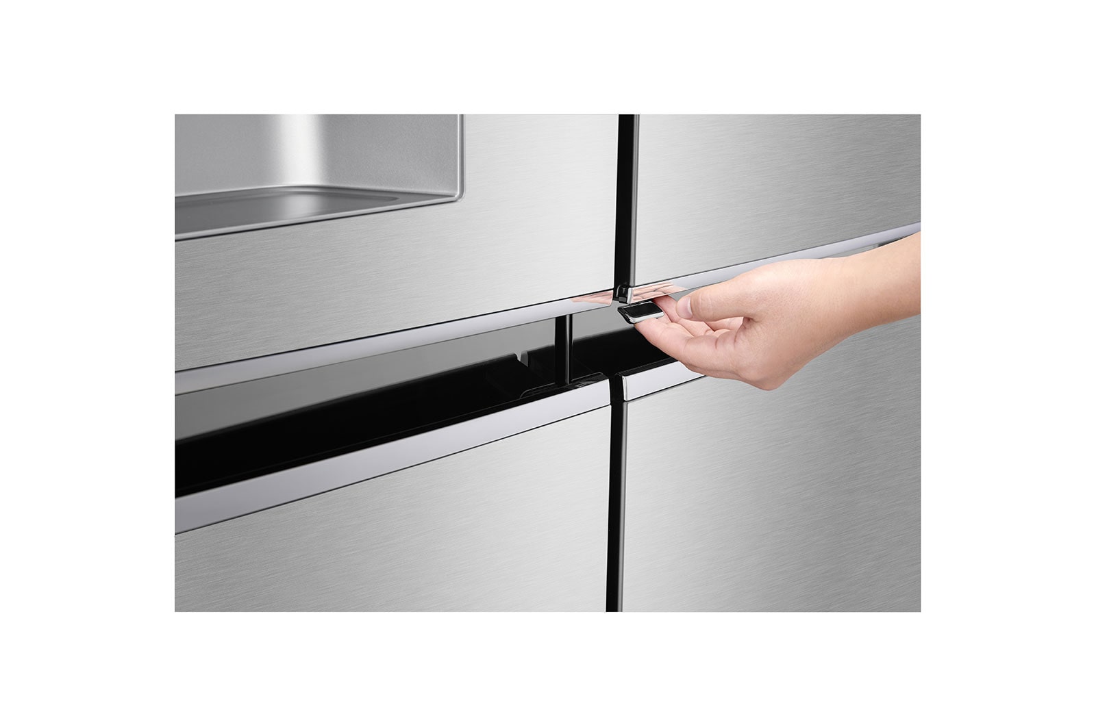 LG 625L Door in Door™ Side by Side (Noble Steel) - Energiklasse E, Vand-/isdispenser med vandtilkobling og Smart Diagnosis™ med Wi-Fi, GSJ960NSZE