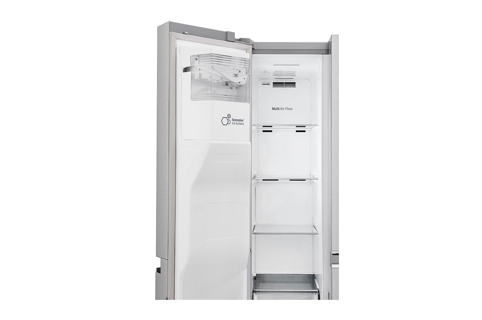 LG 625L Door in Door™ Side by Side (Noble Steel) - Energiklasse E, Vand-/isdispenser med vandtilkobling og Smart Diagnosis™ med Wi-Fi, GSJ960NSZE
