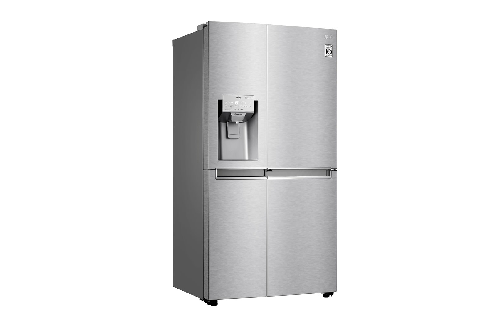 LG 625L Door in Door™ Side by Side (Noble Steel) - Energiklasse E, Vand-/isdispenser med vandtilkobling og Smart Diagnosis™ med Wi-Fi, GSJ960NSZE