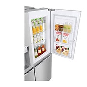LG 625L Door in Door™ Side by Side (Noble Steel) - Energiklasse E, Vand-/isdispenser med vandtilkobling og Smart Diagnosis™ med Wi-Fi, GSJ960NSZE