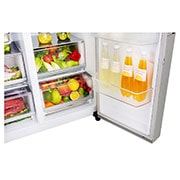 LG 625L Door in Door™ Side by Side (Noble Steel) - Energiklasse E, Vand-/isdispenser med vandtilkobling og Smart Diagnosis™ med Wi-Fi, GSJ960NSZE