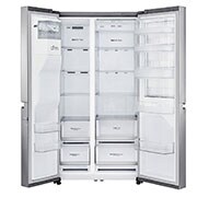 LG 625L Door in Door™ Side by Side (Noble Steel) - Energiklasse E, Vand-/isdispenser med vandtilkobling og Smart Diagnosis™ med Wi-Fi, GSJ960NSZE