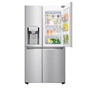 LG 625L Door in Door™ Side by Side (Noble Steel) - Energiklasse E, Vand-/isdispenser med vandtilkobling og Smart Diagnosis™ med Wi-Fi, GSJ960NSZE