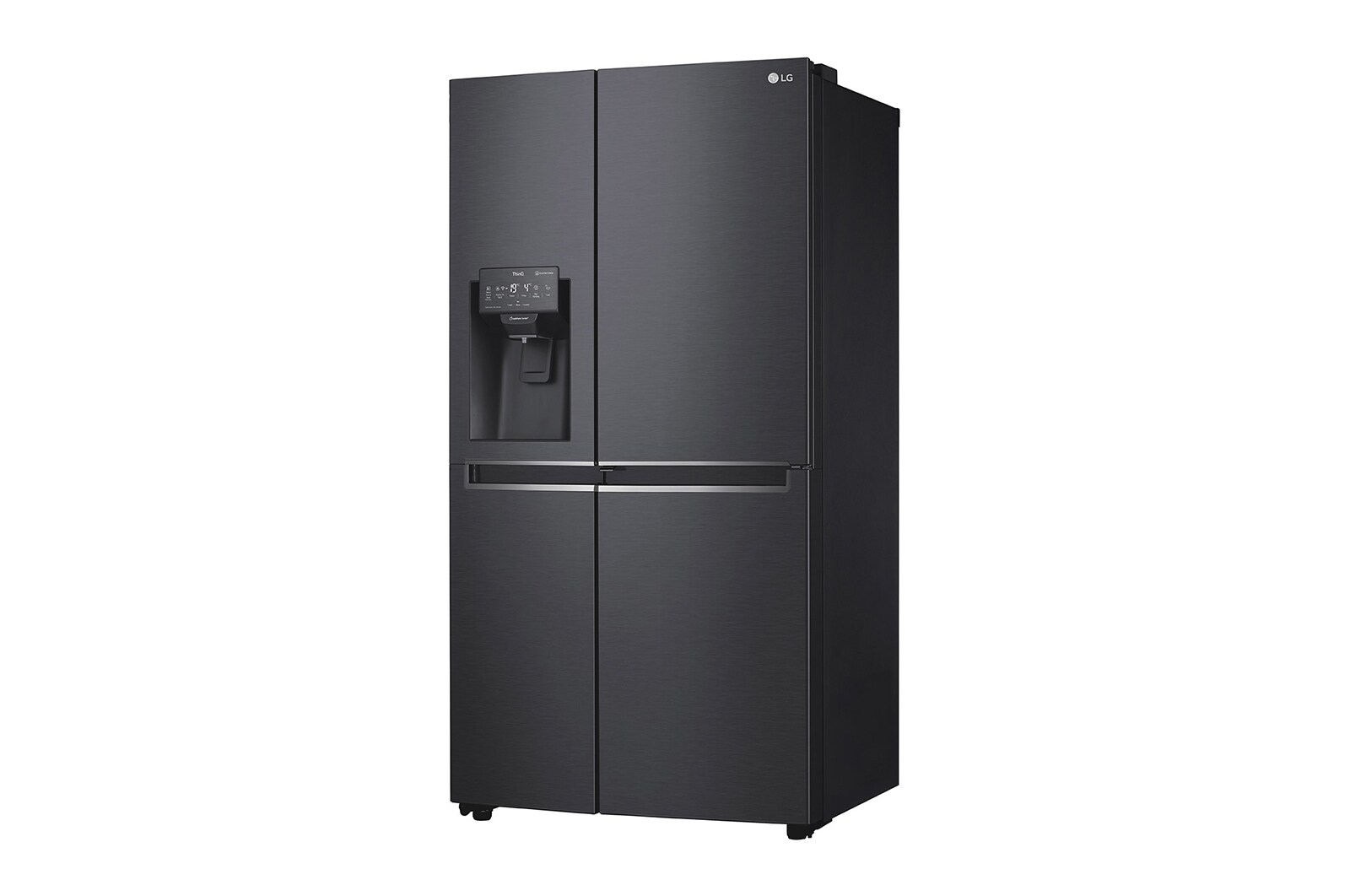 LG 625L Side by Side (Matte Black) - Energiklasse E, Vand-/isdispenser uden vandtilkobling, Smart Diagnosis™ med Wi-Fi, GSJ961MCCZ