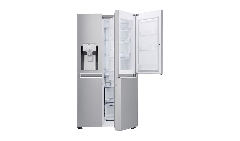 LG 625L Side by Side (Noble Steel) Energiklasse F, Vand-/isdispenser uden vandtilkobling, Smart Diagnosis™ med Wi-Fi, GSJ961NSUZ