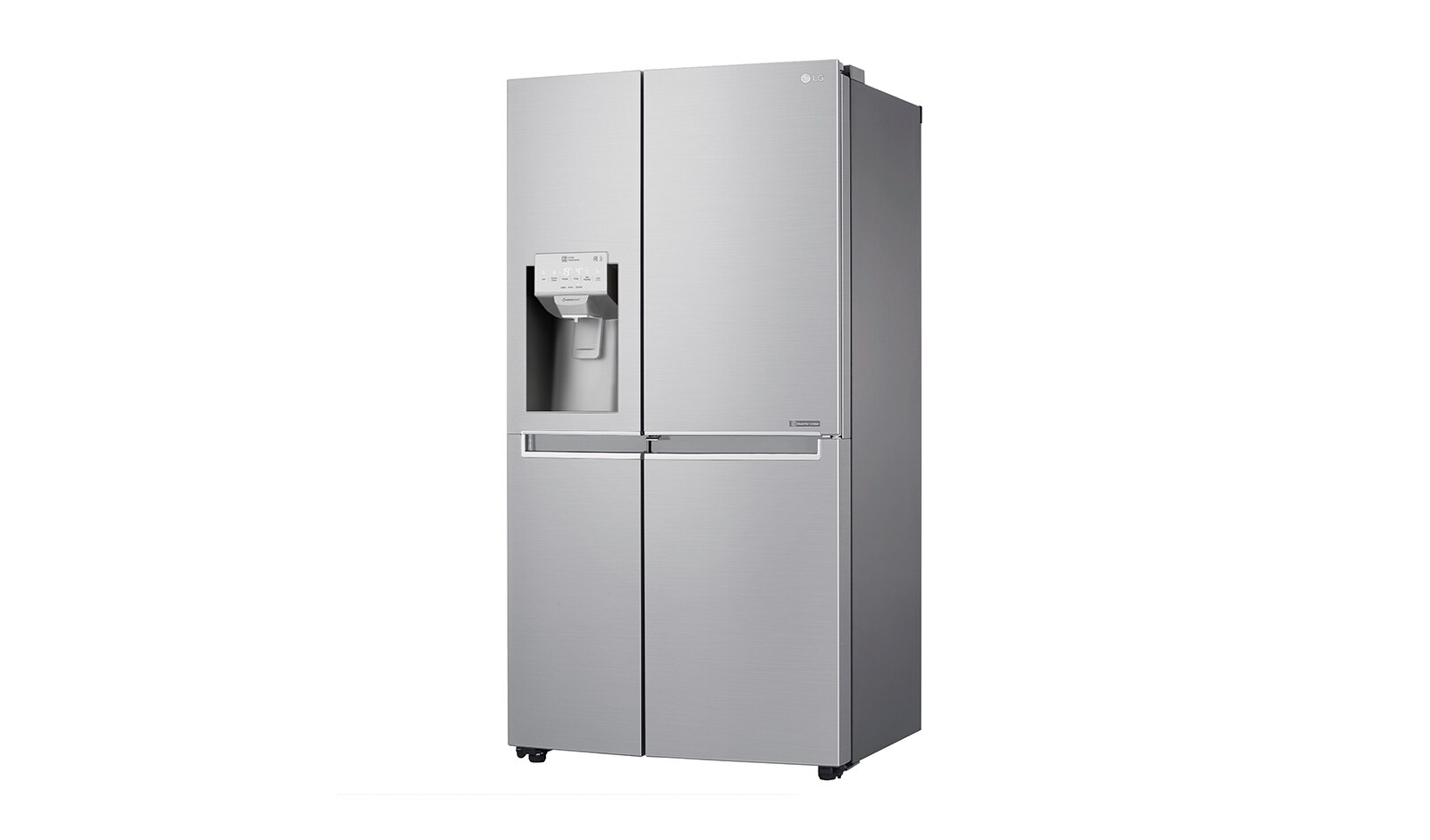 LG 625L Side by Side (Noble Steel) Energiklasse F, Vand-/isdispenser uden vandtilkobling, Smart Diagnosis™ med Wi-Fi, GSJ961NSUZ