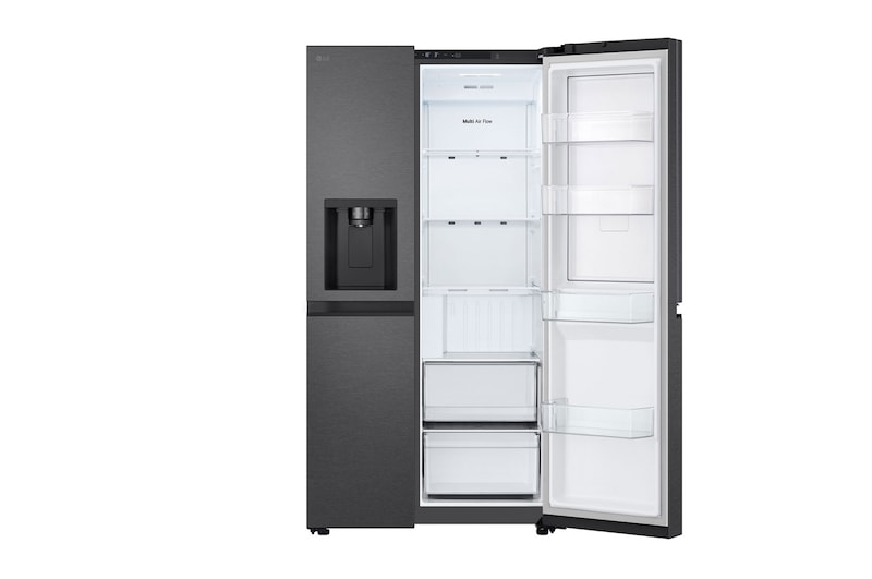 LG 638L Door in Door™ Side by Side (Matte Black), Energiklasse E, Vand-/isdispenser med vandtilkobling, Smart Diagnosis™ , GSJC40EPPE