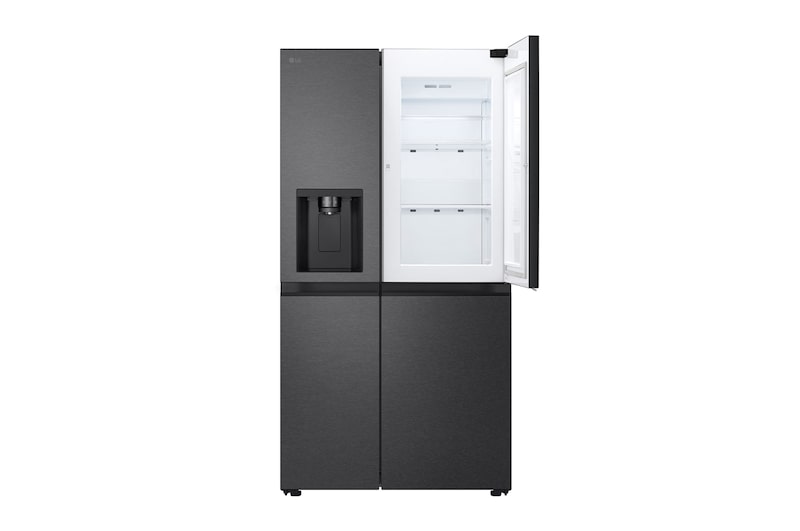 LG 638L Door in Door™ Side by Side (Matte Black), Energiklasse E, Vand-/isdispenser med vandtilkobling, Smart Diagnosis™ , GSJC40EPPE
