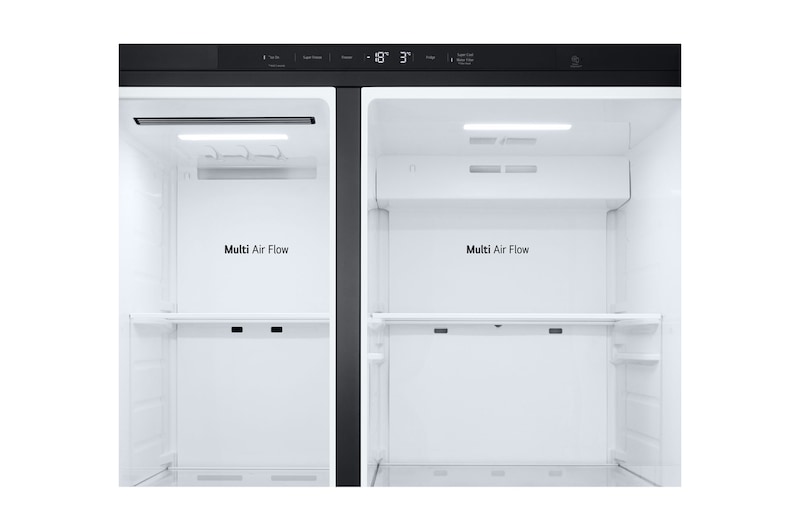 LG 638L Door in Door™ Side by Side (Matte Black), Energiklasse E, Vand-/isdispenser med vandtilkobling, Smart Diagnosis™ , GSJC40EPPE