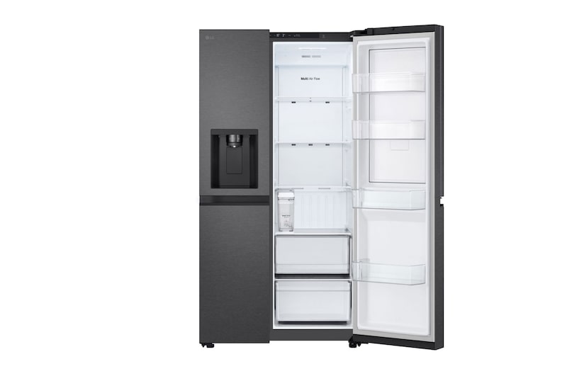 LG 641L Door in Door™ Side by Side (Matte Black), Energiklasse E, Vand-/isdispenser uden vandtilkobling, Smart Diagnosis™ , GSJC41EPPE