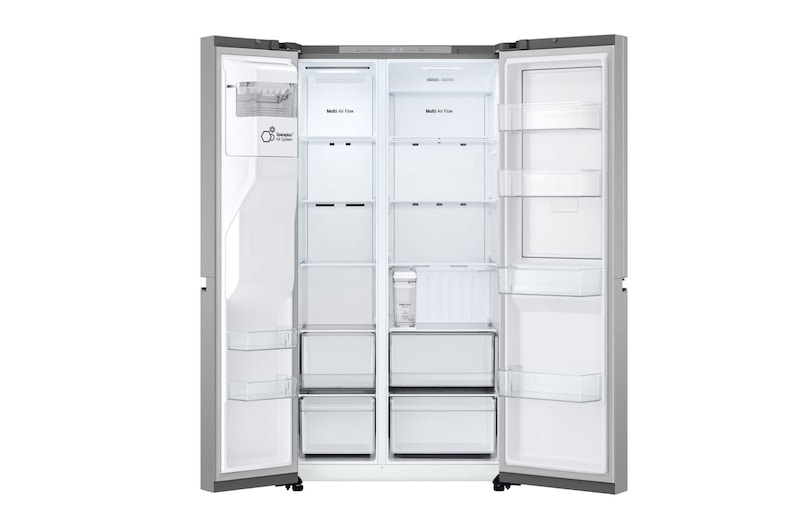 LG 641L Door in Door™ Side by Side (Prime Silver), Energiklasse E, Vand-/isdispenser uden vandtilkobling, Smart Diagnosis™ , GSJC41PYPE