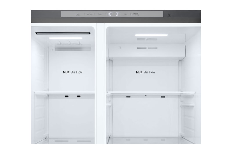 LG 641L Door in Door™ Side by Side (Prime Silver), Energiklasse E, Vand-/isdispenser uden vandtilkobling, Smart Diagnosis™ , GSJC41PYPE