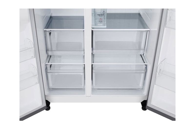 LG 641L Door in Door™ Side by Side (Prime Silver), Energiklasse E, Vand-/isdispenser uden vandtilkobling, Smart Diagnosis™ , GSJC41PYPE