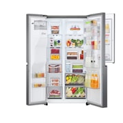 LG 634L Door in Door™ Side by Side (Dark Graphite), Energiklasse F, Vand-/isdispenser uden vandtilkobling, Smart Diagnosis™, GSJV31DSXF