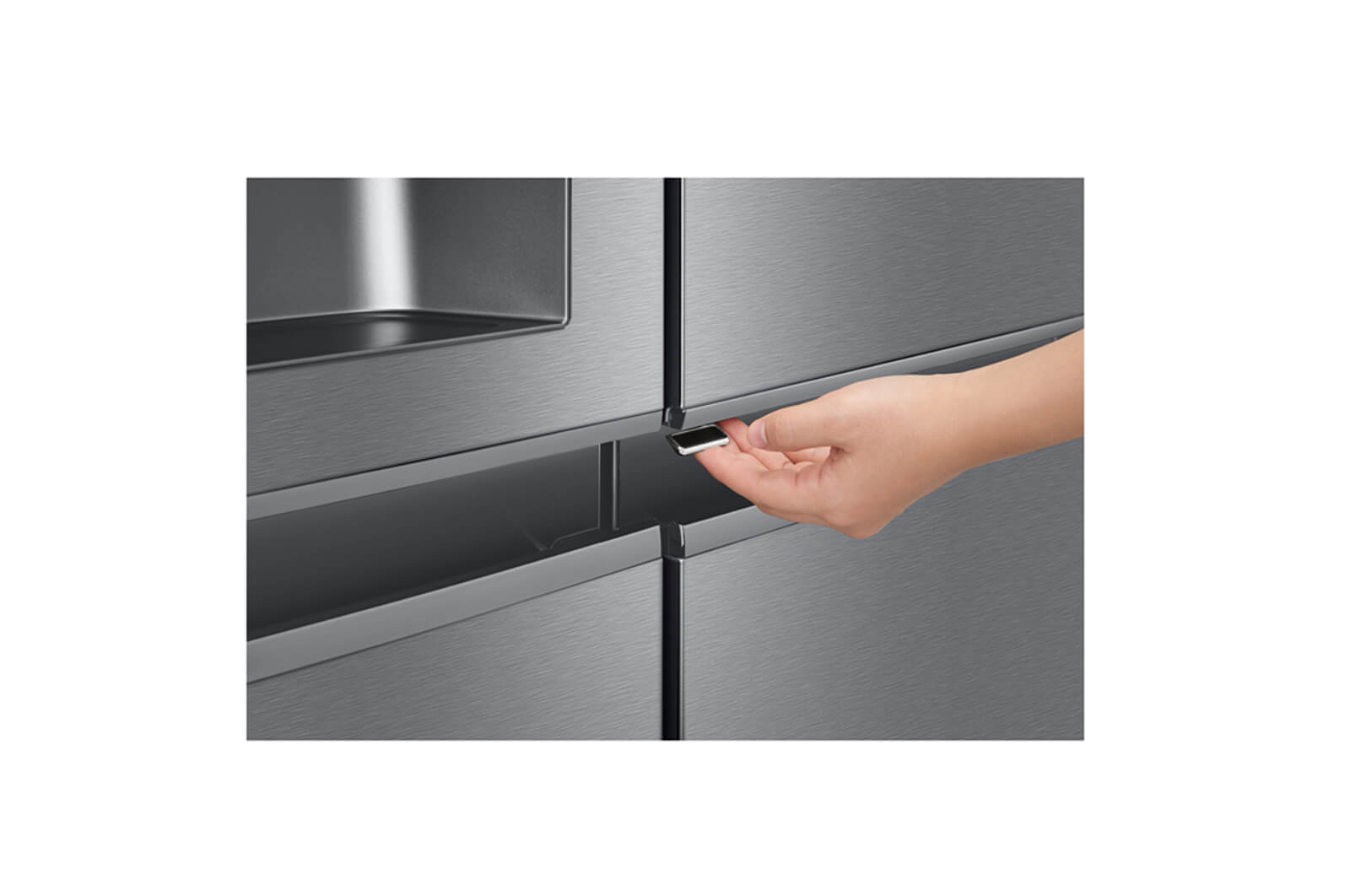 LG 634L Door in Door™ Side by Side (Dark Graphite), Energiklasse F, Vand-/isdispenser uden vandtilkobling, Smart Diagnosis™, GSJV31DSXF