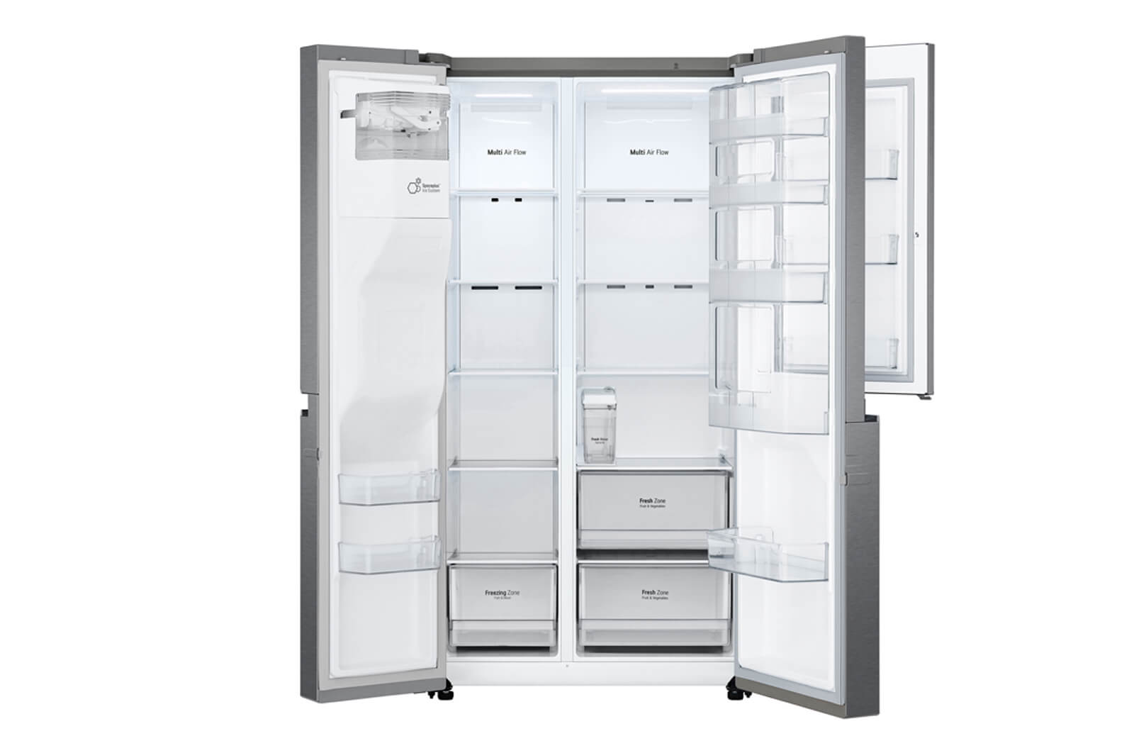 LG 634L Door in Door™ Side by Side (Dark Graphite), Energiklasse F, Vand-/isdispenser uden vandtilkobling, Smart Diagnosis™, GSJV31DSXF