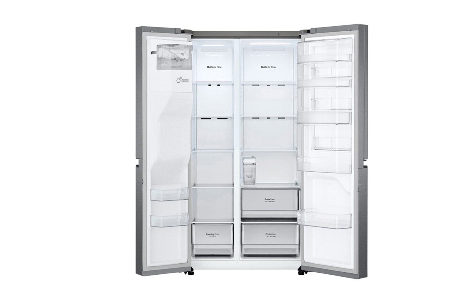 LG 634L Door in Door™ Side by Side (Dark Graphite), Energiklasse F, Vand-/isdispenser uden vandtilkobling, Smart Diagnosis™, GSJV31DSXF