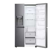 LG 634L Door in Door™ Side by Side (Dark Graphite), Energiklasse F, Vand-/isdispenser uden vandtilkobling, Smart Diagnosis™, GSJV31DSXF