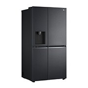 LG 635L Door in Door™ Side by Side (Matte Black Steel), Energiklasse E, Vand-/isdispenser med vandtilkobling, Smart Diagnosis™ med Wi-Fi, GSJV70MCLE
