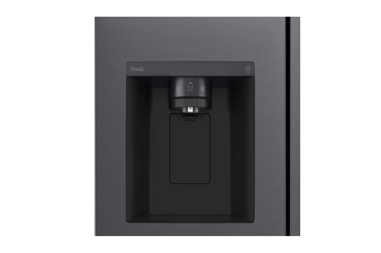LG 635L Door in Door™ Side by Side (Matte Black Steel), Energiklasse E, Vand-/isdispenser med vandtilkobling, Smart Diagnosis™ med Wi-Fi, GSJV70MCLE