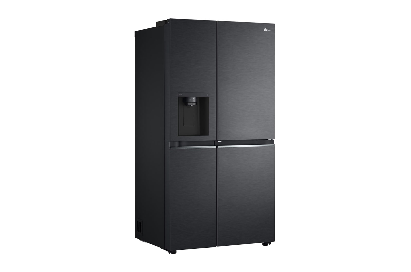 LG 635L Door in Door™ Side by Side (Matte Black Steel), Energiklasse E, Vand-/isdispenser med vandtilkobling, Smart Diagnosis™ med Wi-Fi, GSJV70MCLE