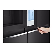 LG 635L Door in Door™ Side by Side (Western Black), Energiklasse E, Vand-/isdispenser med vandtilkobling, Smart Diagnosis™ med Wi-Fi, GSJV70WBTE