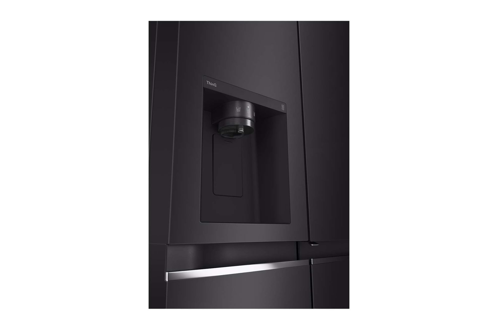 LG 635L Door in Door™ Side by Side (Western Black), Energiklasse E, Vand-/isdispenser med vandtilkobling, Smart Diagnosis™ med Wi-Fi, GSJV70WBTE