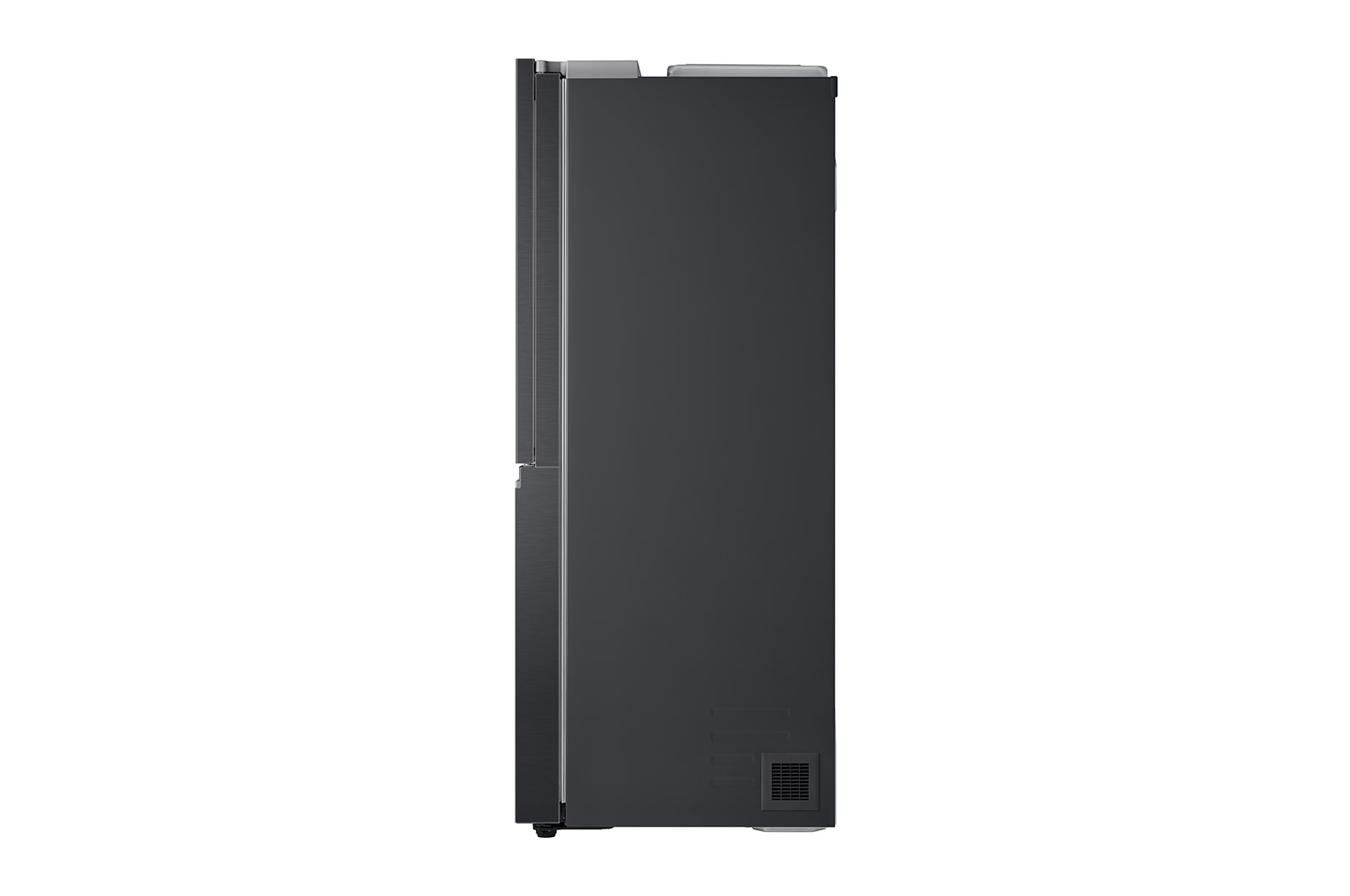 LG 635L Door in Door™ Side by Side (Matte Black Stainless Steel), Energiklasse E, Vand-/isdispenser uden vandtilkobling, Smart Diagnosis™ med Wi-Fi, GSJV71MCLE