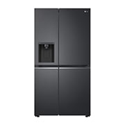 LG 635L Door in Door™ Side by Side (Matte Black Stainless Steel), Energiklasse E, Vand-/isdispenser uden vandtilkobling, Smart Diagnosis™ med Wi-Fi, GSJV71MCLE