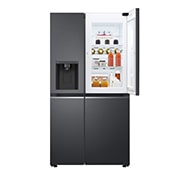 LG 635L Door in Door™ Side by Side (Matte Black Stainless Steel), Energiklasse E, Vand-/isdispenser uden vandtilkobling, Smart Diagnosis™ med Wi-Fi, GSJV71MCLE