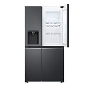 LG 635L Door in Door™ Side by Side (Matte Black Stainless Steel), Energiklasse E, Vand-/isdispenser uden vandtilkobling, Smart Diagnosis™ med Wi-Fi, GSJV71MCLE