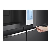 LG 635L Door in Door™ Side by Side (Matte Black Stainless Steel), Energiklasse E, Vand-/isdispenser uden vandtilkobling, Smart Diagnosis™ med Wi-Fi, GSJV71MCLE