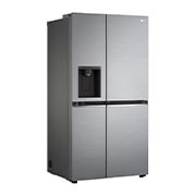 LG 635L Door in Door™ Side by Side (Shiny Steel), Energiklasse E, Vand-/isdispenser uden vandtilkobling, Smart Diagnosis™ med Wi-Fi, GSJV71PZTE