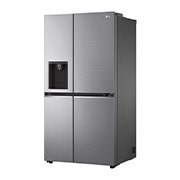 LG 635L Door in Door™ Side by Side (Shiny Steel), Energiklasse E, Vand-/isdispenser uden vandtilkobling, Smart Diagnosis™ med Wi-Fi, GSJV71PZTE
