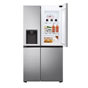 LG 635L Door in Door™ Side by Side (Shiny Steel), Energiklasse E, Vand-/isdispenser uden vandtilkobling, Smart Diagnosis™ med Wi-Fi, GSJV71PZTE