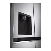 LG 635L Door in Door™ Side by Side (Shiny Steel), Energiklasse E, Vand-/isdispenser uden vandtilkobling, Smart Diagnosis™ med Wi-Fi, GSJV71PZTE