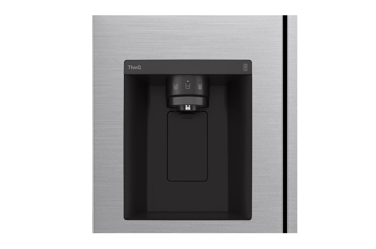 LG 635L Door in Door™ Side by Side (Shiny Steel), Energiklasse E, Vand-/isdispenser uden vandtilkobling, Smart Diagnosis™ med Wi-Fi, GSJV71PZTE