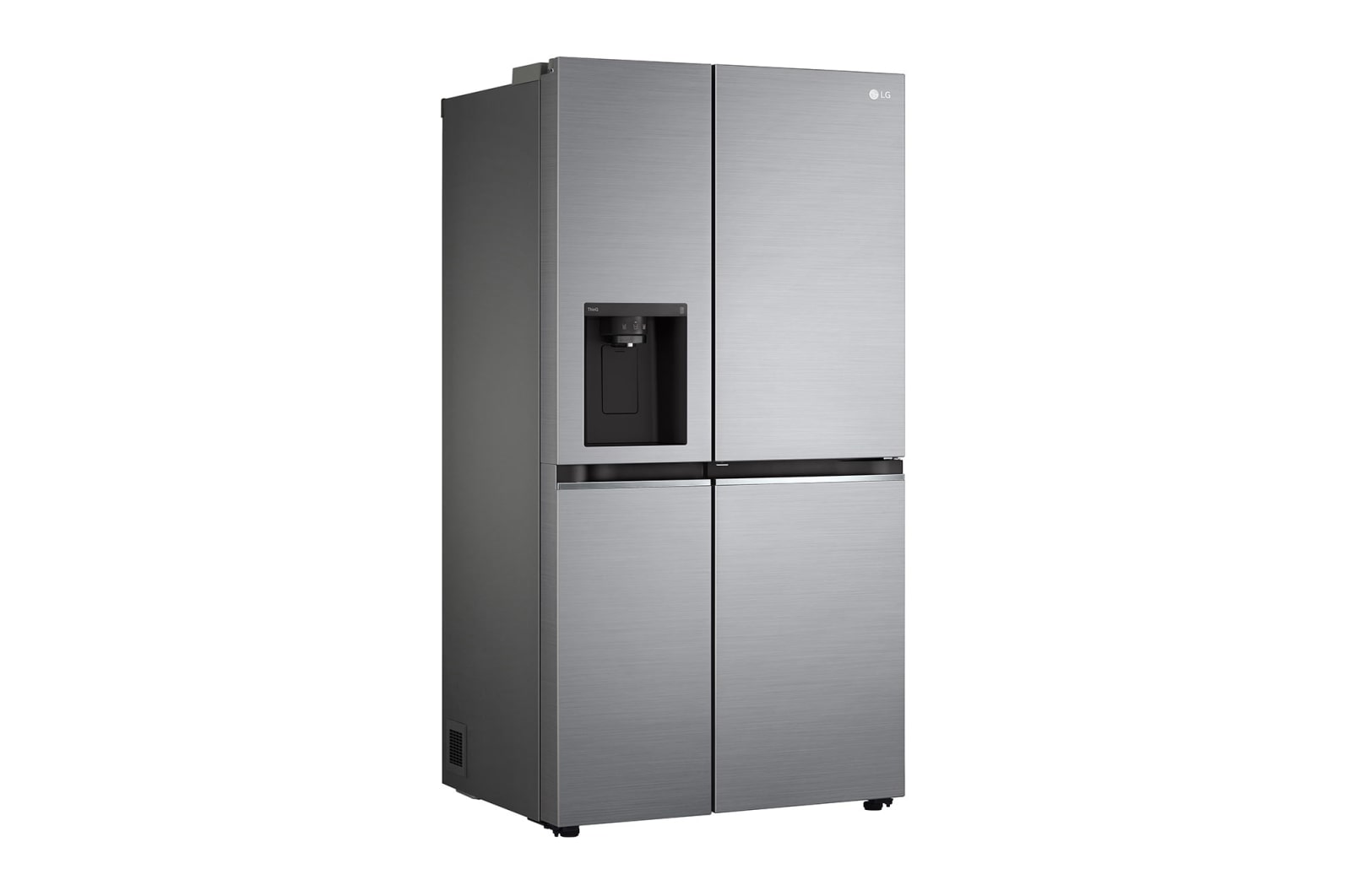 LG 635L Door in Door™ Side by Side (Shiny Steel), Energiklasse E, Vand-/isdispenser uden vandtilkobling, Smart Diagnosis™ med Wi-Fi, GSJV71PZTE