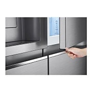LG  635L Door in Door™ Side by Side (Shiny Steel), Energiklasse E, Vand-/isdispenser uden vandtilkobling, Smart Diagnosis™ med Wi-Fi, GSJV91PZAE